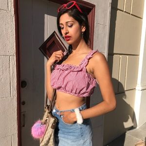 Gingham Crop Top